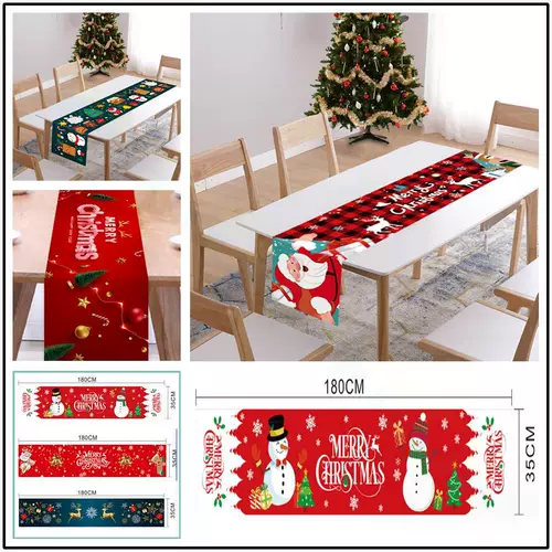 Северный рождественский стол флаг печатный обеденный стол подушка длинное домашнее украшение ткани для кофейня горячее столовая ткань рождественская подушка еды
