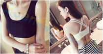 Yoga Fitness Sports Underwear base shirt Sexual Beauty Back Slim Stretch Wrapping Chest Vest
