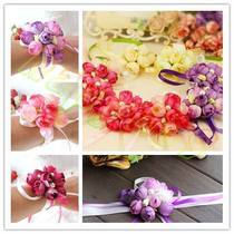 Wedding supplies fabric hand wrist flower bride bridesmaid sister wrist flower Korean wedding wrist flower newcomer corsage