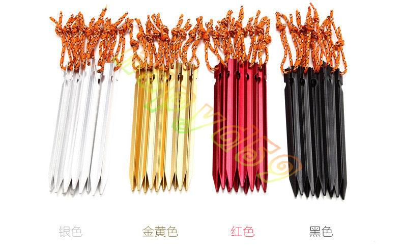 4 price 18cm with rope aluminum alloy tent nails triangular cone triangular ground nails diamond-shaped ground nails outdoor accessories