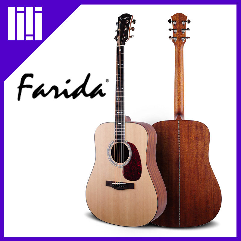 Guitar Squared Farida Farida D-52 Cloud Cedar Peach Blossom Hearts Full Veneer Folk guitar Guitar Flush-Taobao