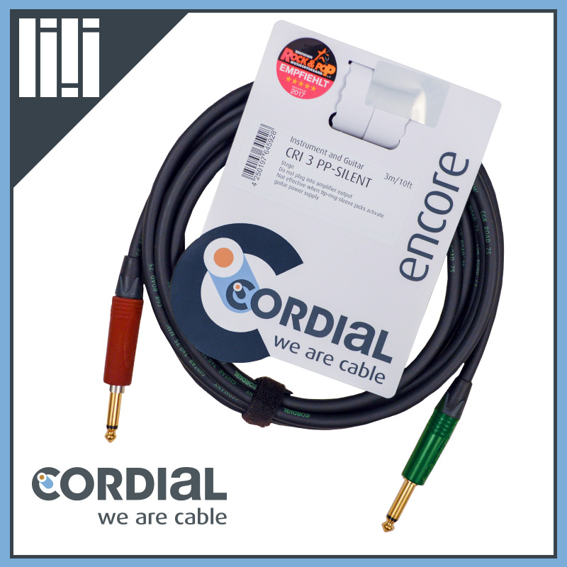 German Cordial Cordia CRI electric wood guitar keyboard NEUTRIK mute straight elbow instrument connecting wire