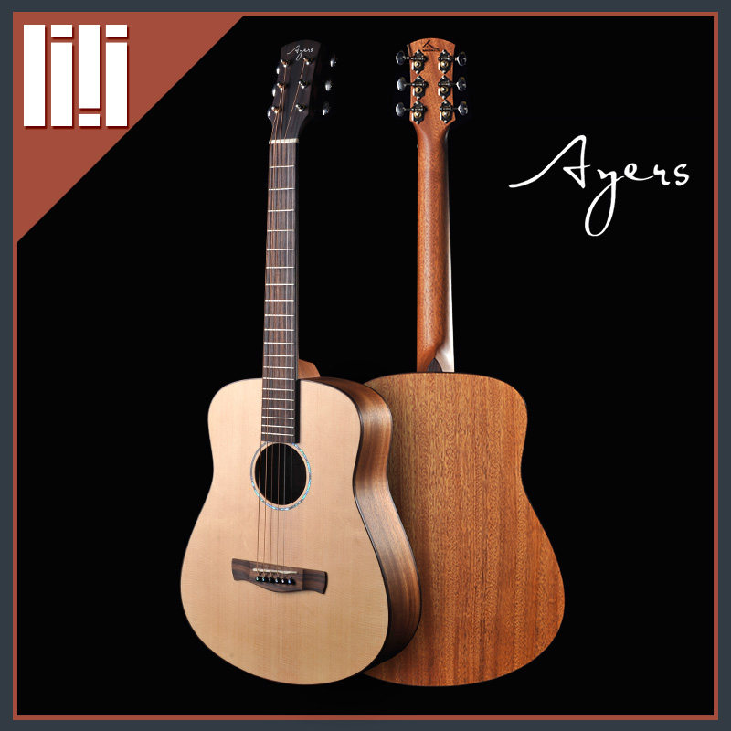 Guitar square Vietnamese handmade Ayers Philharmonic TD-04 full veneer folk travel acoustic guitar
