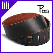 Canadian imported Perris Paris electric guitar bass leather strap black brown two-color spot