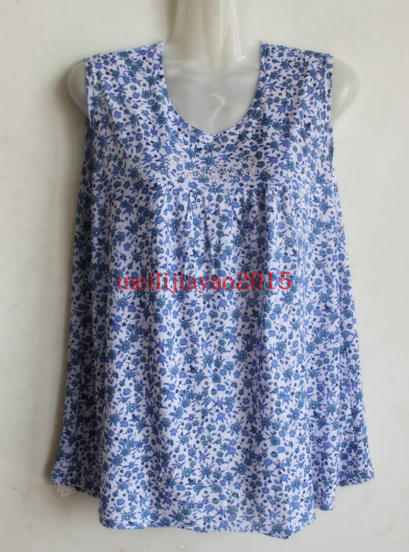 Kích thước lớn nữ T-Shirt trung niên nữ vest mùa hè mẹ nạp tay kích thước lớn T-Shirt lớn tuổi kích thước băng lụa áo sơ mi nhỏ áo sơ mi nữ trung niên
