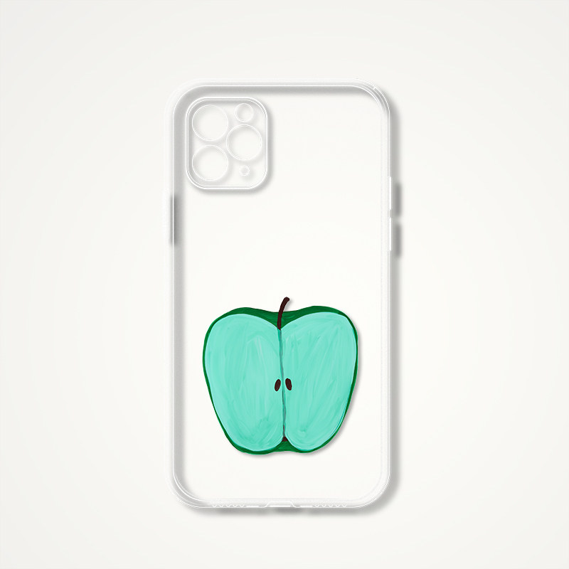 David Shrigley Artistic Minimalist Fruit and Bird Art Clear iPhone Case