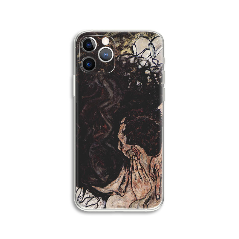 Egon Schiele Expressionist Artwork D909 Abstract Art iPhone Case