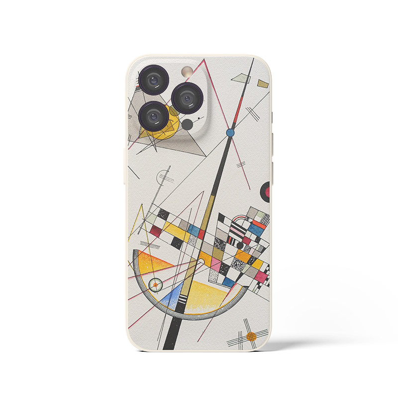 Vibrant Kandinsky Abstract Geometric Composition Art iPhone Case