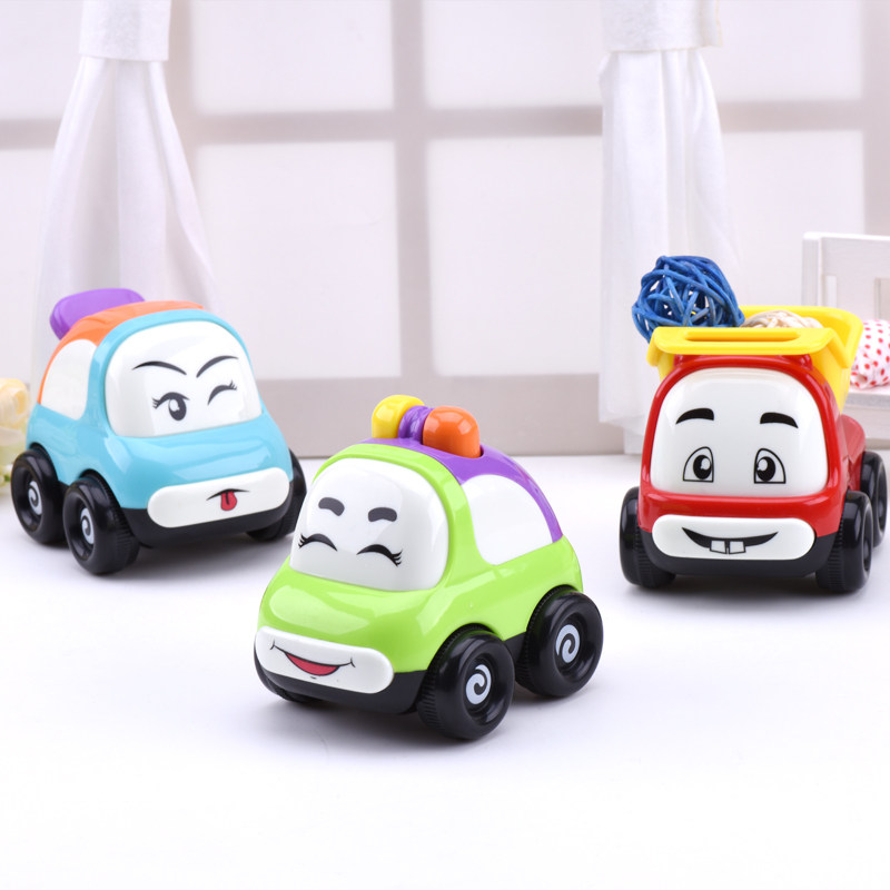 Baby cartoon inertia trolley toy car engineering car 1-3 year old puzzle suit boy resistant to fall back child