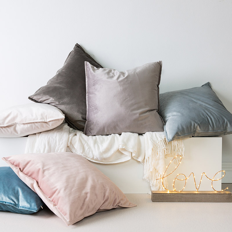 Sofa pillow pillow living room solid color without core Nordic simple ins wind velvet pillow cover bedside cushion