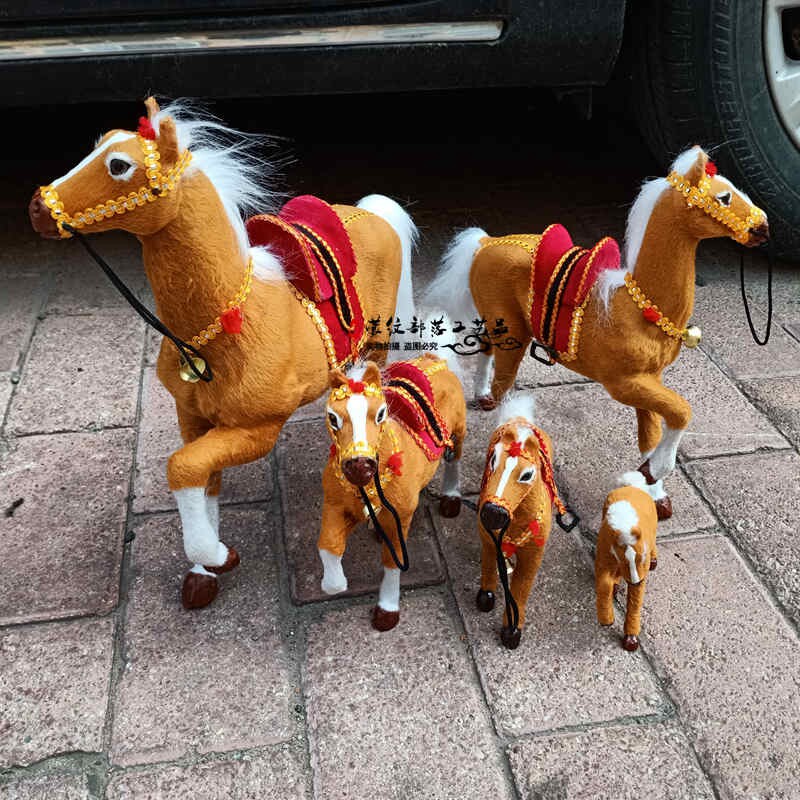 Inner Mongolia craft gift decoration Horse mascot simulation horse Simulation fur velvet small animal craft decoration horse pony