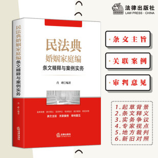 社 2020民法典 司法解释 民法典婚姻家庭编条文精释与案例实务 新版 法律出版 解读 民法典 肖峰