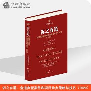 崔海燕 法律出版 2020 诉之有道：金道典型案件和项目承办策略与技艺 社