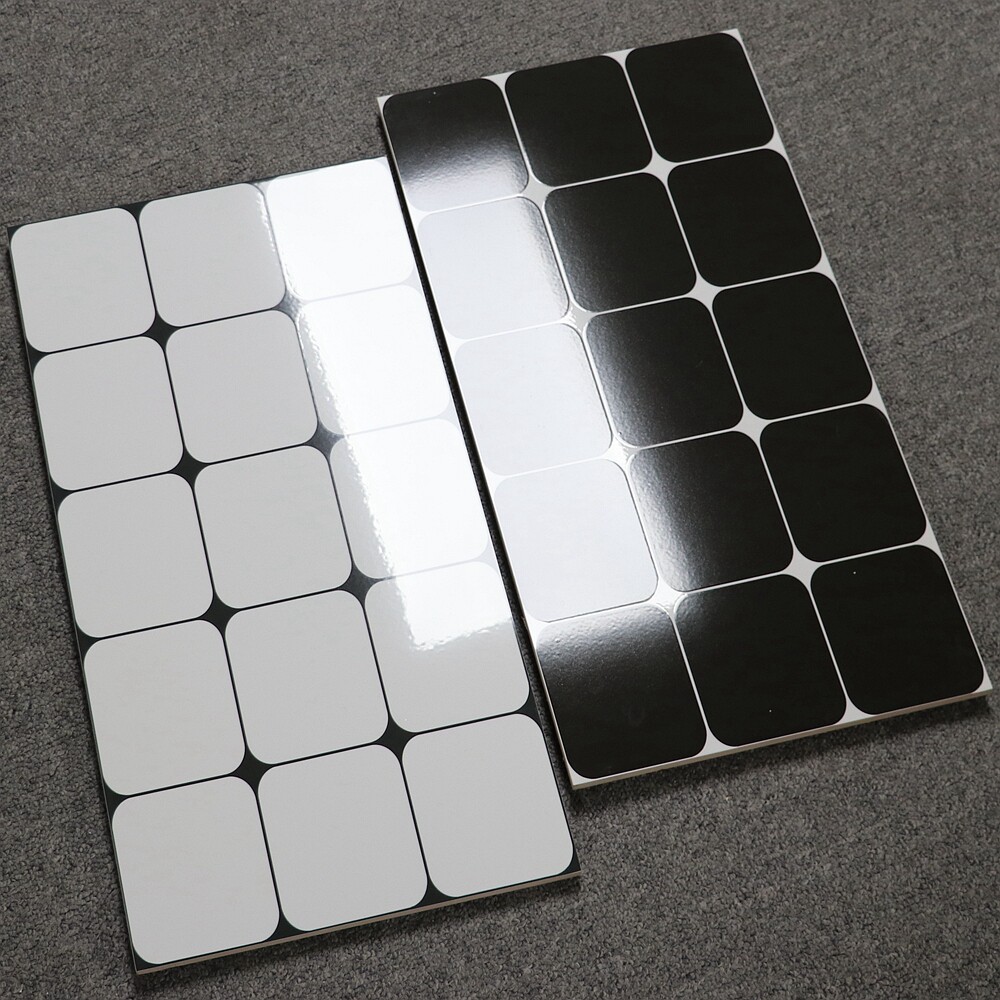 Black and white plate bright tile 300X 600 kitchen makeup room wall tile bathroom balcony glazed interior wall tile
