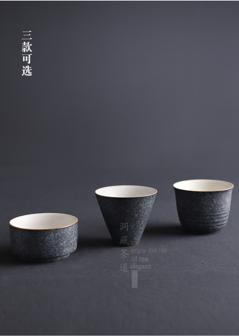 Coarse pottery teacup in building ceramic sample tea cup small Coarse pottery cup cup personal move tea master list