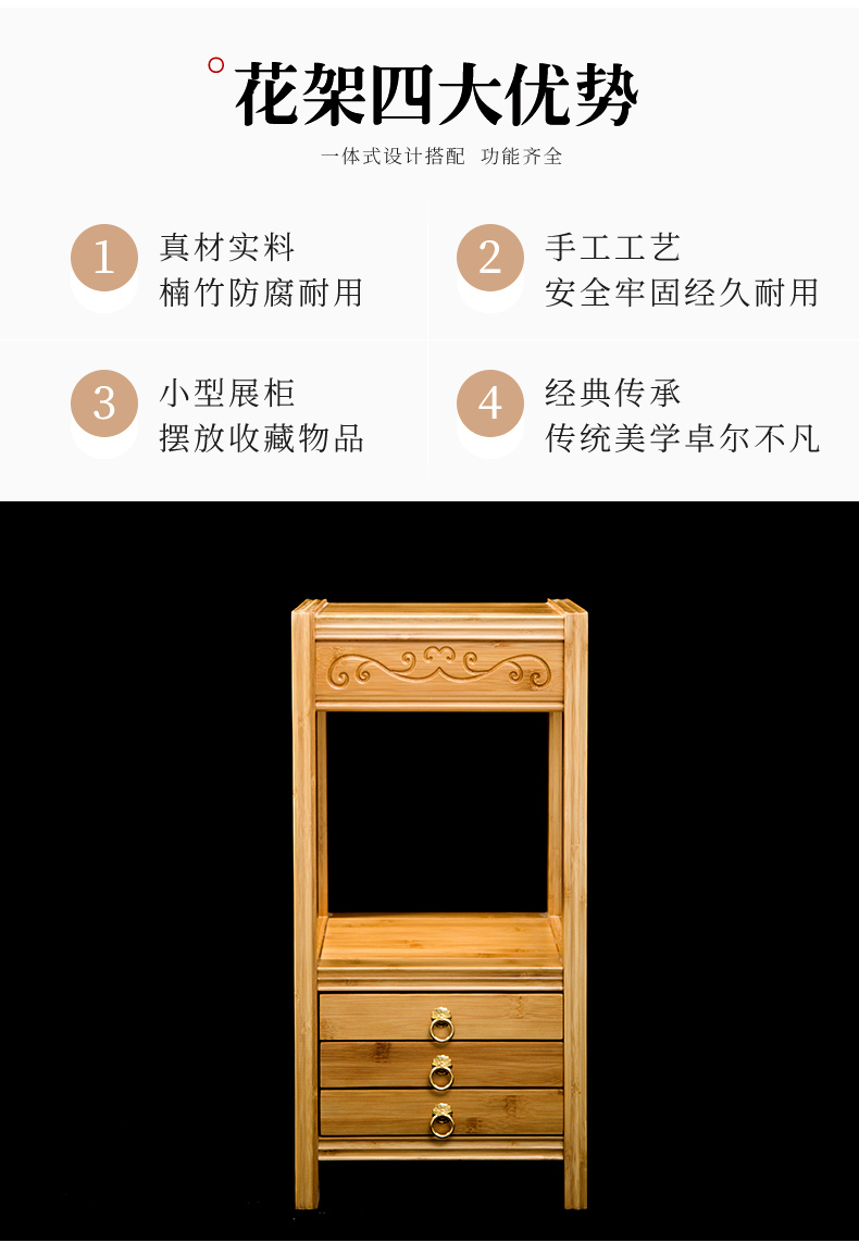 In floor bamboo tea flower receive ark cabinet puer tea cake tea tea ark cabinet multilayer storage tank tea