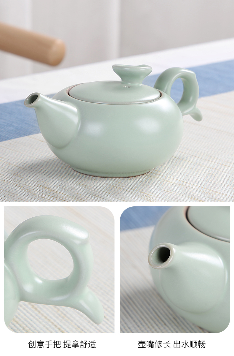 Travel in building portable elder brother up kung fu tea sets tea tray is suing Travel a whole set of ceramic teapot teacup