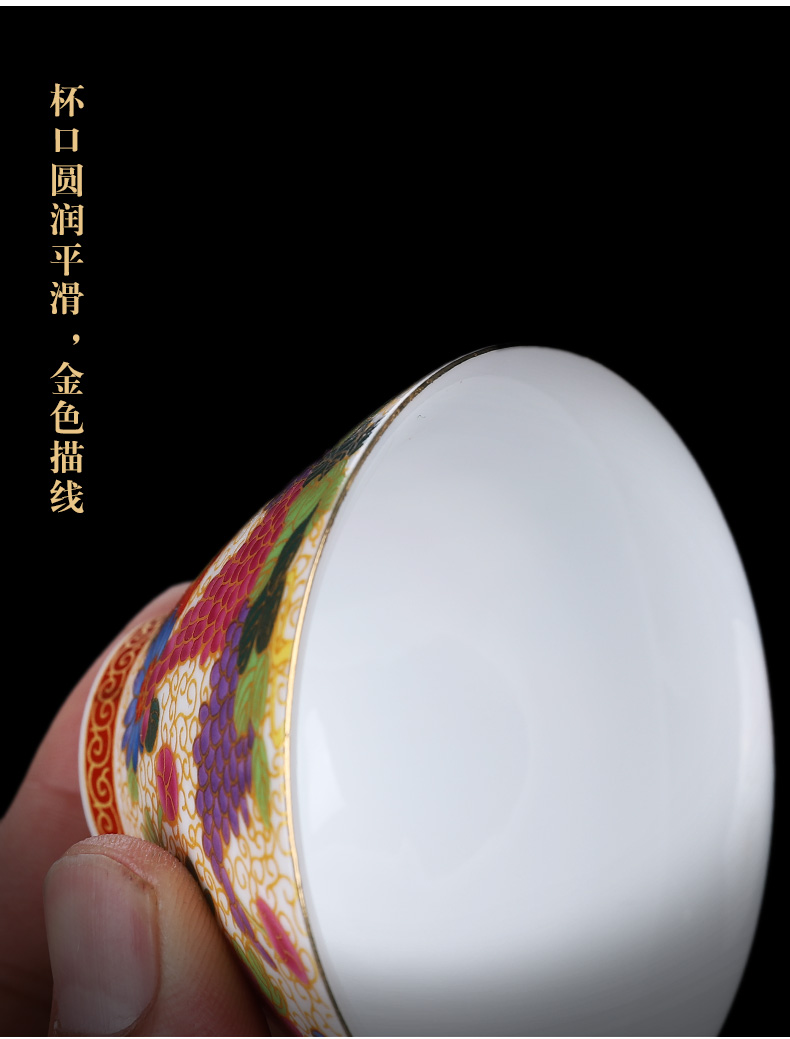 Tea cups in building ceramic wire inlay enamel see colour flower kung fu master single cup cup small Tea cup sample Tea cup