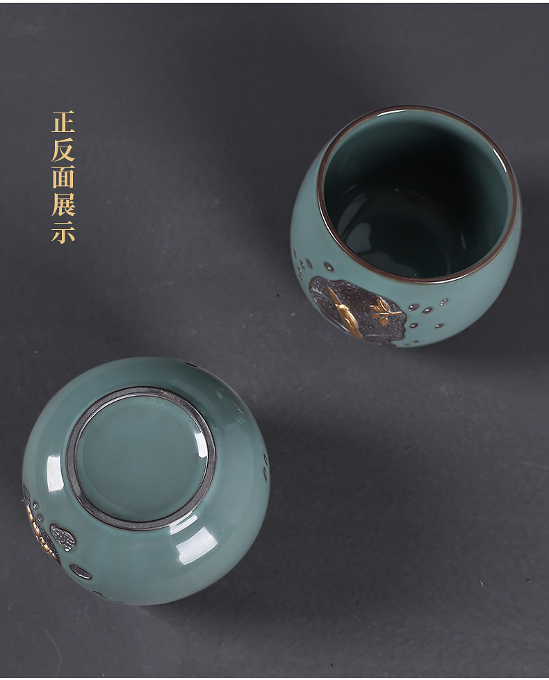 Sect tea to wash the floor elder brother up with ceramic hole to build water wash in hot coarse pottery urn move cup kung fu tea accessories