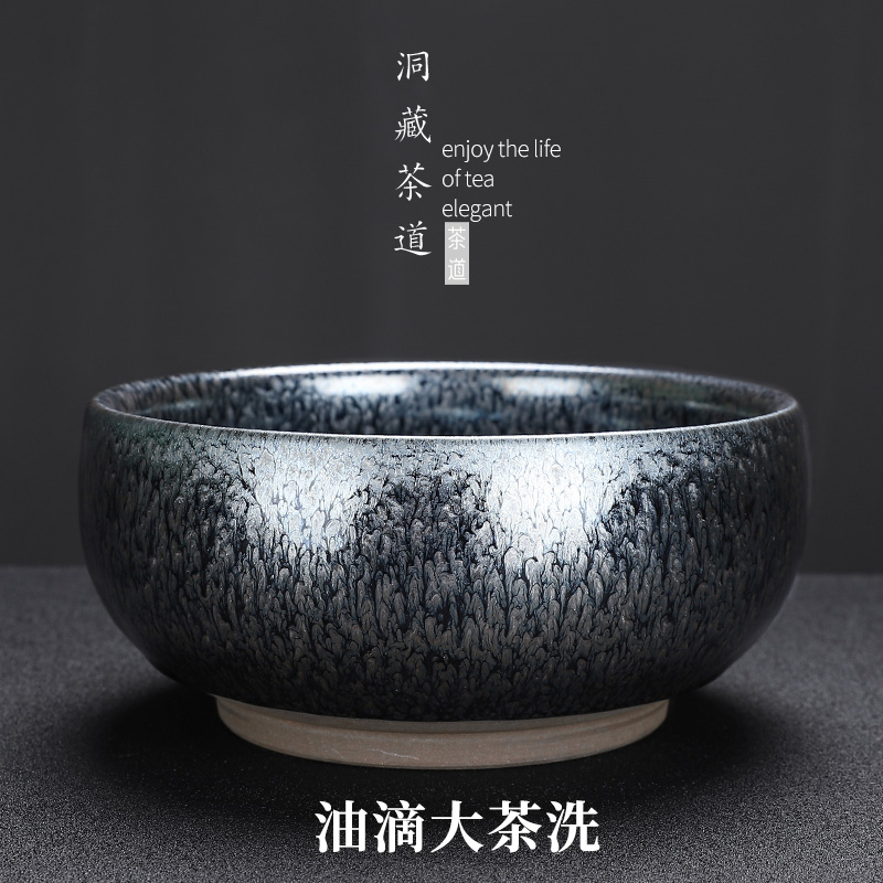 Hole, tire iron flowers hidden floor lamp that build one big tea home tea tea red glaze, wash dishes cup receive basin