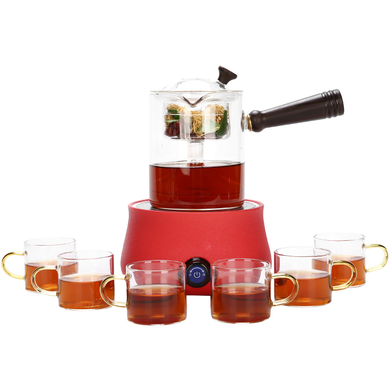 In building ceramic heat - resistant glass tea steamer automatic steam boiling tea kettle electric TaoLu tea set