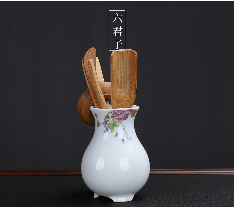 In building a complete set of blue white porcelain kung fu tea set shadow green tea tureen tea tea see colour porcelain tea set