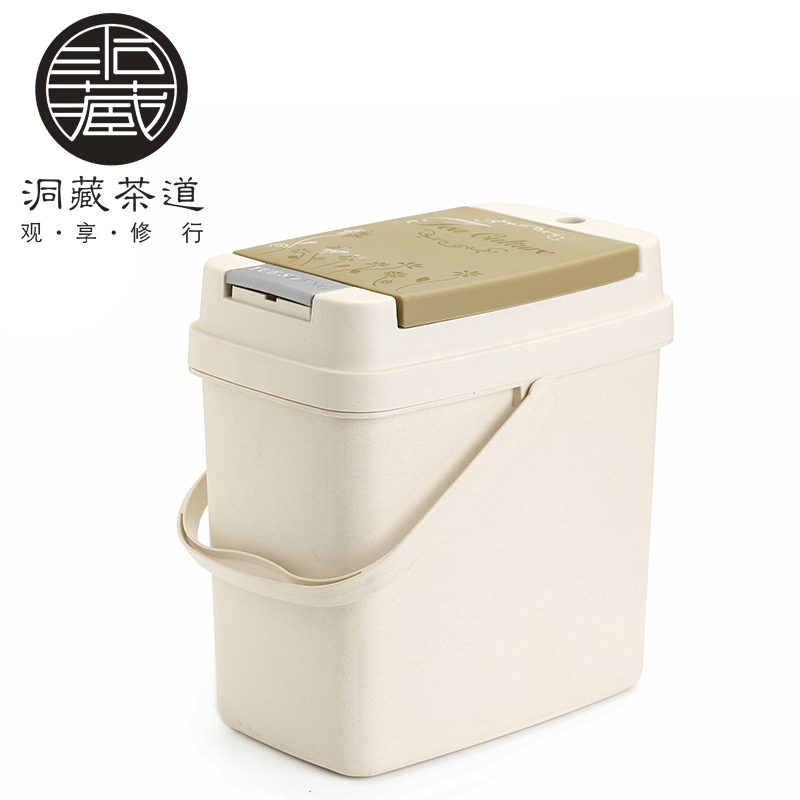 In floor In hot tea bucket with cover large plastic waste tea trash can pick up the water bucket type ground