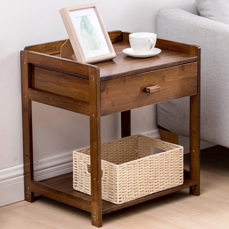 Living room sofa sideboard corner table simple small coffee table mobile tea table small square table tea rack corner shelf