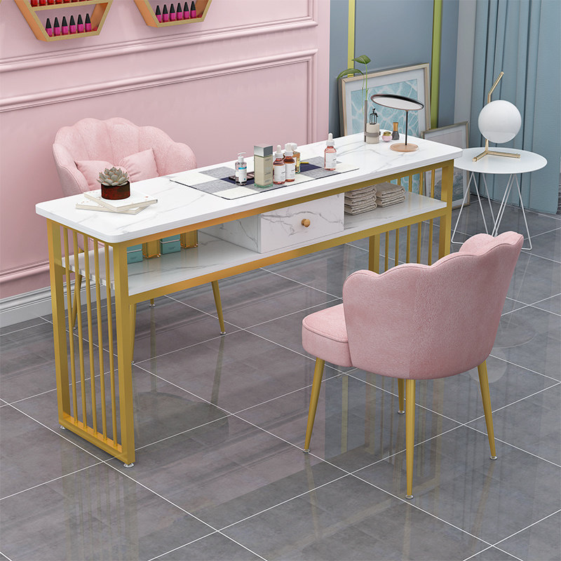 Net red light and luxurious beauty A table and chairs suit in Japanese style medecor table economy type with pumping single double medecor table 