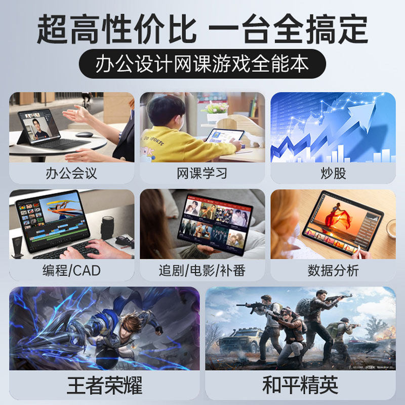 [Official Genuine] 2025 New Model Full Netcom 5g Tablet iPad Pro Android 12inch Mobile Phone 2-in-1 Large Screen Gaming-Specific for Pubg, Drawing, Student Learning Machine 10