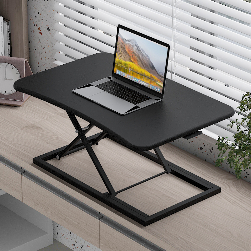 Standing notebook desktop folding computer desk on the desk with elevated liftable table mobile standing workbench