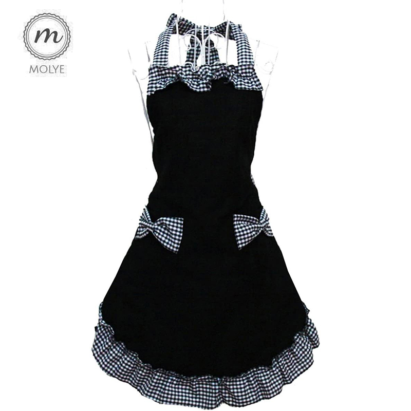 Japanese cute apron ins Nordic style girl heart servant Sweet princess dream Korean version home kitchen lace large size