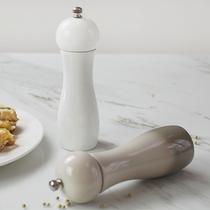 Nordic black pepper grinder Manual household wooden pepper white Sesame coarse sea salt grain rotary freshly ground bottle