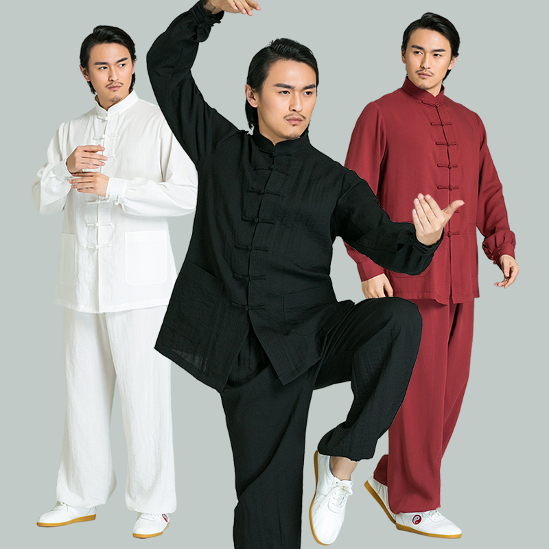 Wuong Summer New Tai Chi Clothing Linen Morning Practice Performance Clothing Taijiquan in Tai Chi Gongfu Tai Chi Fu