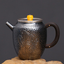 Shuiyue Xing A pure silver kettle Kung Fu tea tea pot Tea ceremony Household handmade Japanese-made old kettle