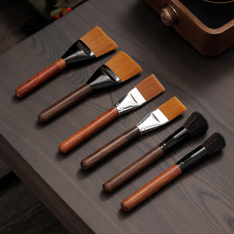 Black sandalwood Gongfu tea tray brushed without dropping Mao raising pot pen Pear Wood Tea Brush Mane Tea Sweep Tea Pen Tea Lane Zero Fit