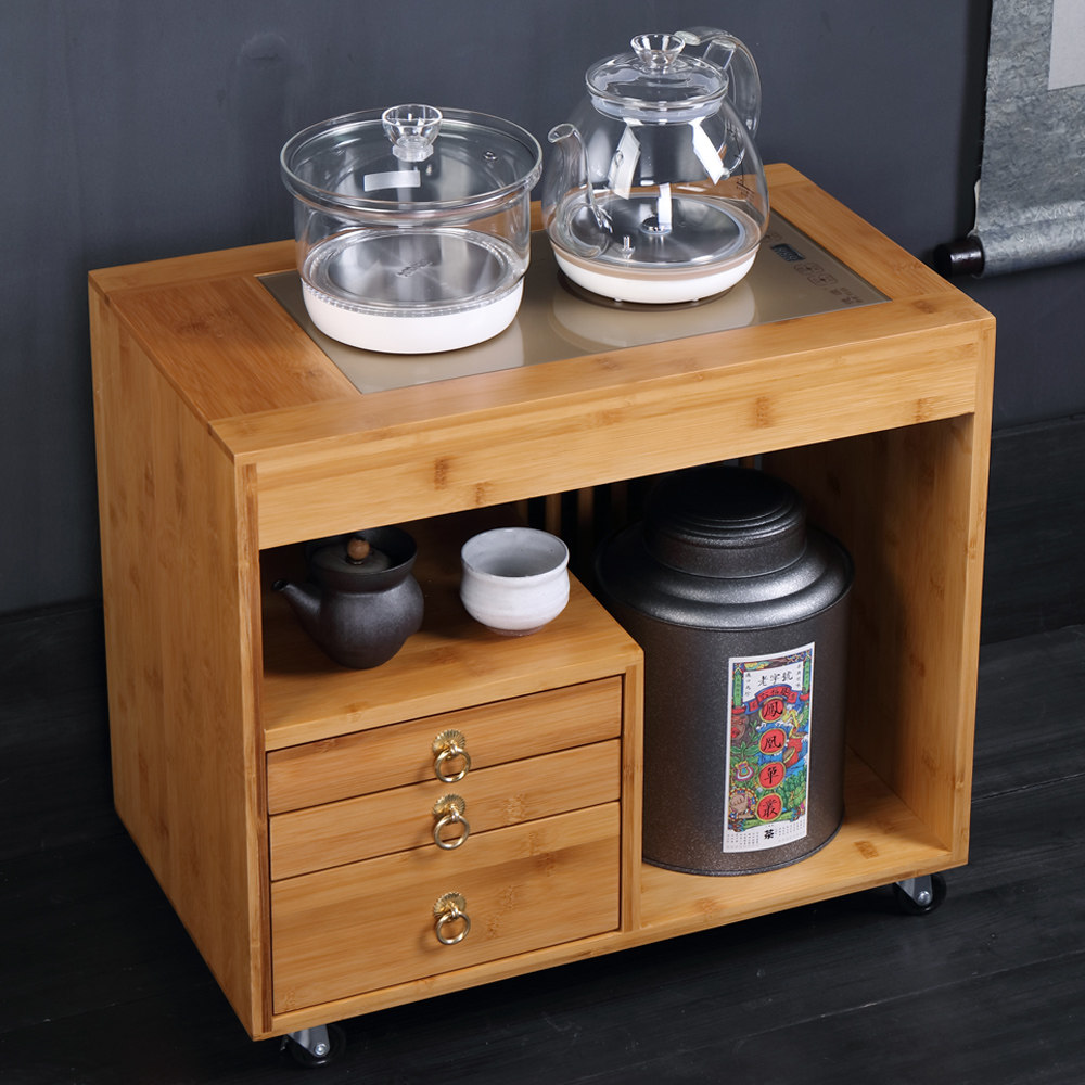 Tea cabinet boiling water jug integrated shellable tea water car minimalist home multifunction dry tea table tea water cabinet