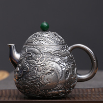 Shuiyue Star Silver pot tea pure silver 999 tea Ceremony Household Japanese handmade kettle Kung Fu tea simple teapot