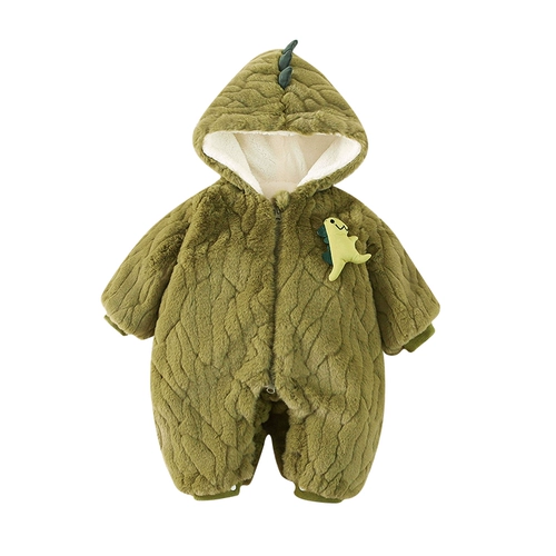 Детский зимний динозавр для выхода на улицу для новорожденных, утепленный пуховик подходит для мужчин и женщин, боди для девочек, куртка