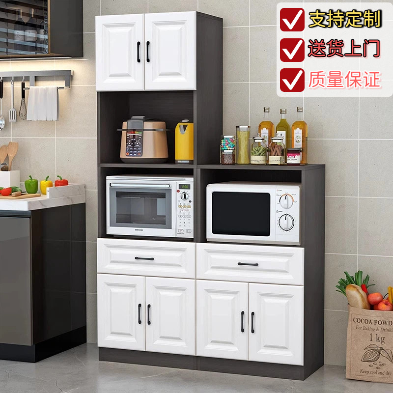 Modern simple custom-made sideboard storage cabinet oven microwave oven guest restaurant kitchen high storage sideboard cupboard