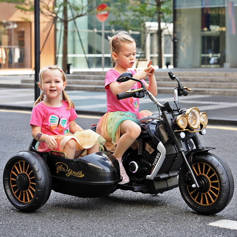 Children's Electric Motorcycle, Two-Seater Toy Car for Kids, Boys and Girls Birthday Gift, Rechargeable Three-Wheeler Children's Electric Motorcycle, Two-Seater Toy Car for Kids, Boys and Girls Birthday Gift, Rechargeable Three-Wheeler