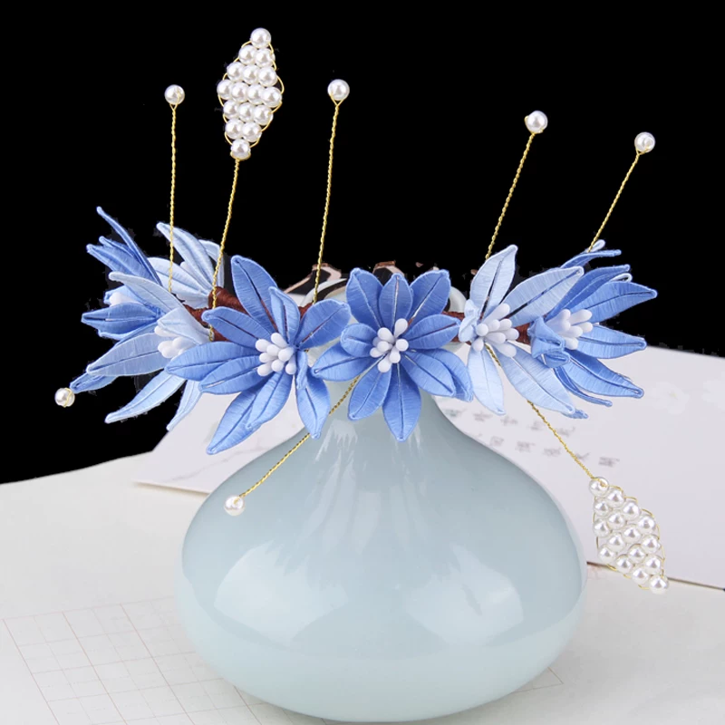Китайская заколка, набор материалов handmade, сумочка, ханфу, аксессуар для волос, зажим для волос, шелковые нити, провод, DIY, без подрезания