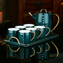 Tao Lixuan diamond-studded luxury ceramic coffee cup set household tea set with tray English black tea cup customization