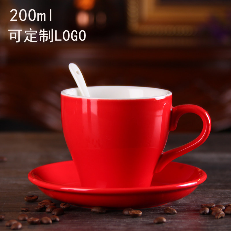 Creative European ceramic flower coffee cup concentrated cappuccino cup coffee cup saucer set custom LOGO