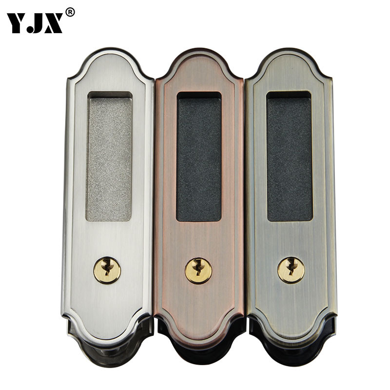 Sliding door lock Pull door lock Indoor balcony bedroom wooden door Kitchen powder room invisible door lock Stainless steel dark lock