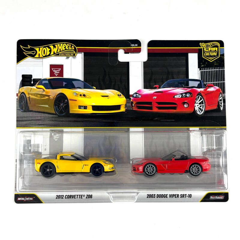 Hot Wheels Hbl96 Gold Label Culture 2012 Corvette Z06/2003 Dodge Viper Srt-10 Hot Wheels Hbl96 Gold Label Culture 2012 Corvette Z06/2003 Dodge Viper Srt-10