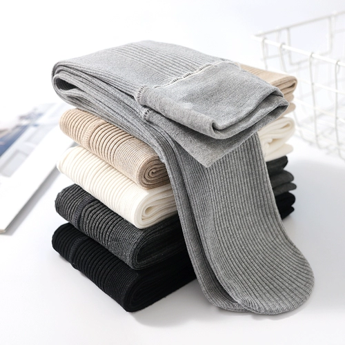 Хлопковые осенние детские белые колготки, из ворсистого хлопка