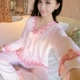 Đồ ngủ nữ dài tay của phụ nữ Hàn Quốc mùa xuân và mùa thu mùa hè cotton mùa thu cotton dễ thương mẫu lỏng mặc phù hợp với dịch vụ nhà đồ ngủ hình thú