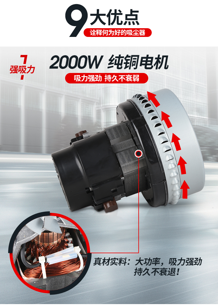 máy hút bụi nệm Máy hút bụi công suất cao Jieba BF510A máy hút nước công nghiệp lớn siêu hút khách sạn 2000w - Máy hút bụi máy hút bụi bơm lốp ô tô