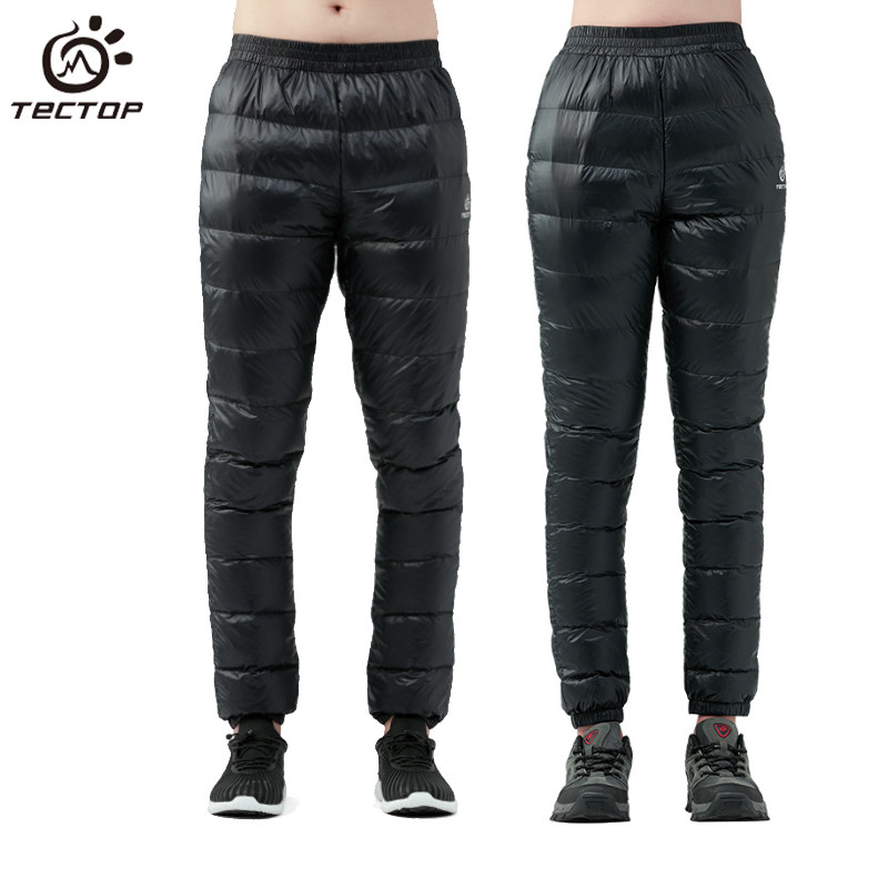 Exploring Anti-season Down Pants Men Wear Winter High Waist Thickened Windproof Sports Pants Women's White Duck Down Outdoor Mountaineering Pants